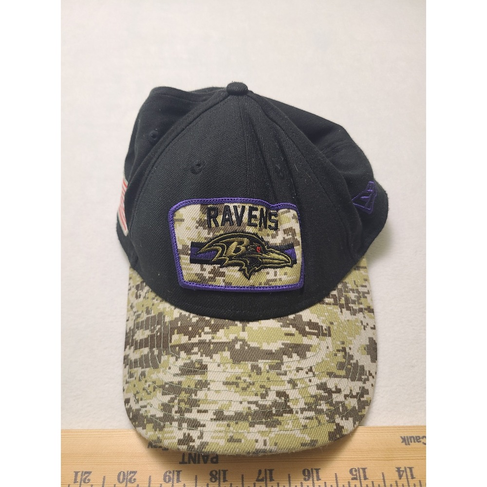 New Era M/L Hat Baltimore Ravens Salute to Service Black Camo 39THIRTY Cap